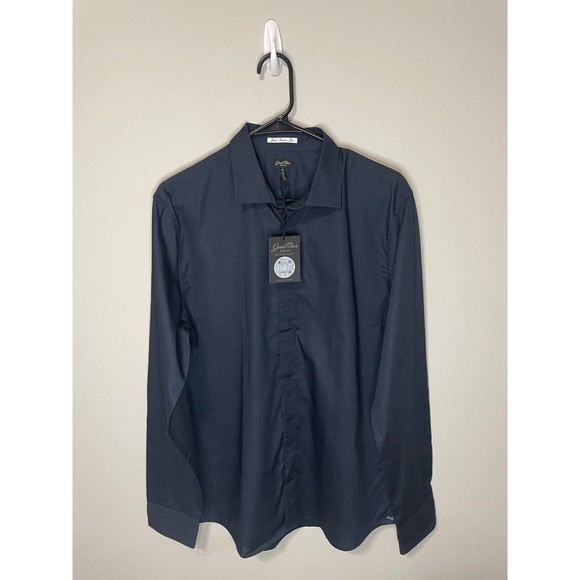 GoodMan Brand Blue Long Sleeve Oxford Shirt - Picture 1 of 4